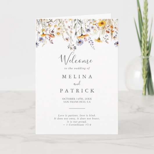 Sonnenschein im Herbst Elegante Wildblume geklappt Programm (Vorderseite)