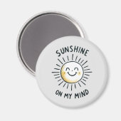 Sonnenschein im Kopf Magnet (Vorderseite/Rückseite)
