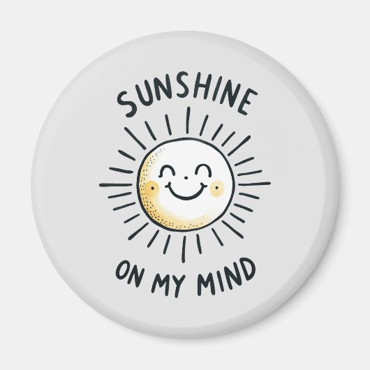 Sonnenschein im Kopf Magnet (Vorne)
