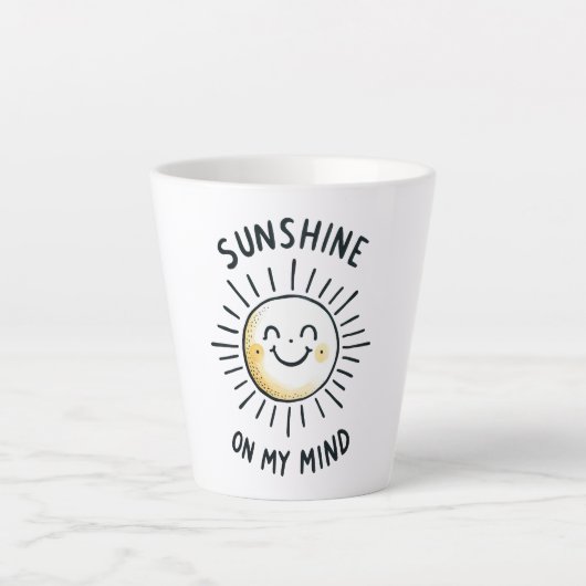 Sonnenschein im Kopf Milchtasse (Vorderseite)