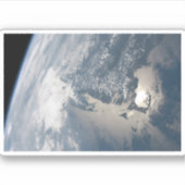 Sonnenschein im Wasser der Erde. Aufkleber (Vorderseite)