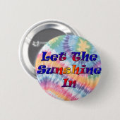 Sonnenschein in 6 cm langem Abzeichen gelassen Button (Vorne & Hinten)