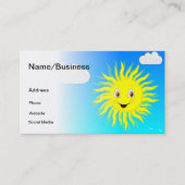 Sonnenschein in blauem Himmel Visitenkarte (Vorderseite)