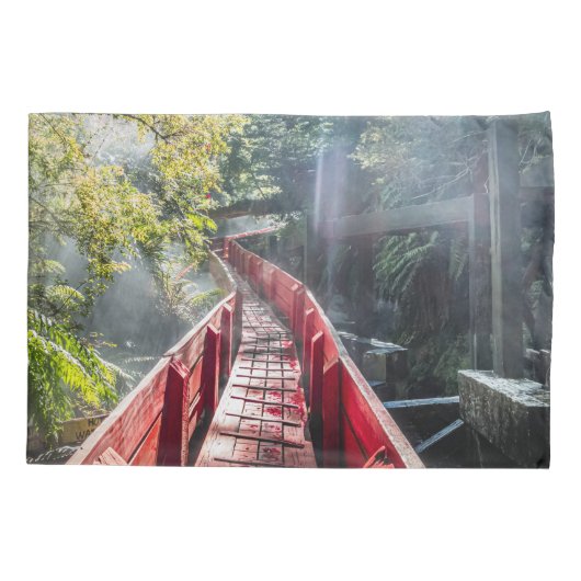 Sonnenschein in den Termas Geometrien, Conaripe, C Kissenbezug (Rückseite)