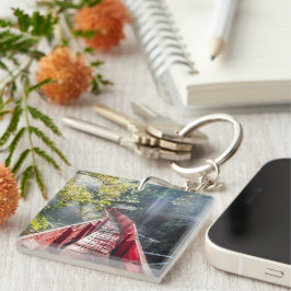 Sonnenschein in den Termas Geometrien, Conaripe, C Schlüsselanhänger