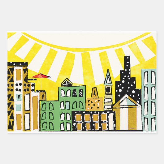 SONNENSCHEIN IN DER STADT GESCHENKPAPIER SET (Vorderseite 3)