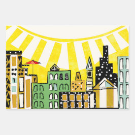 SONNENSCHEIN IN DER STADT GESCHENKPAPIER SET