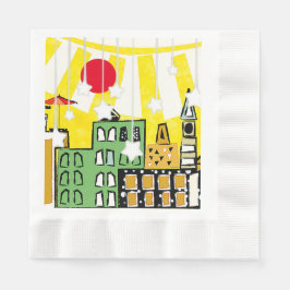 SONNENSCHEIN IN DER STADT SERVIETTE