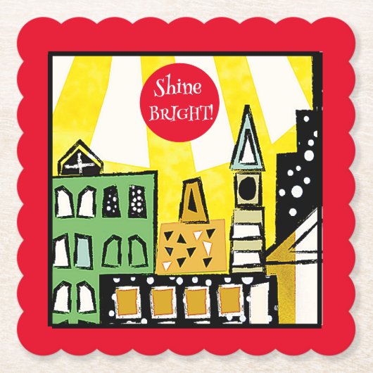 SONNENSCHEIN IN DER STADT UNTERSETZER (Vorderseite)