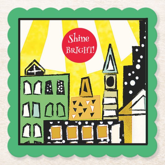 SONNENSCHEIN IN DER STADT UNTERSETZER (Vorderseite)