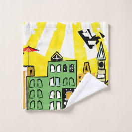 SONNENSCHEIN IN DER STADT WASCHLAPPEN