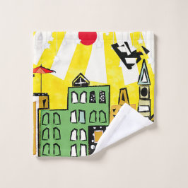 SONNENSCHEIN IN DER STADT WASCHLAPPEN