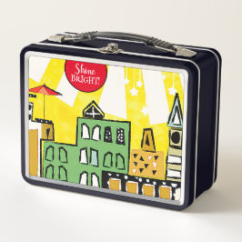 SONNENSCHEIN IN DER STADTMETALLBOX METALL BROTDOSE