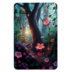 Sonnenschein in einem Whimsical Fairy Forest Magnet