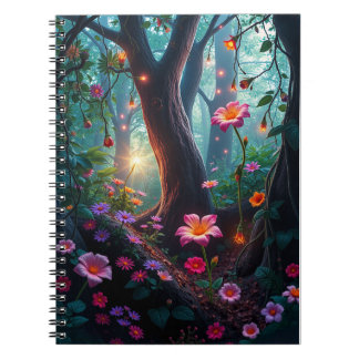 Sonnenschein in einem Whimsical Fairy Forest Notizblock