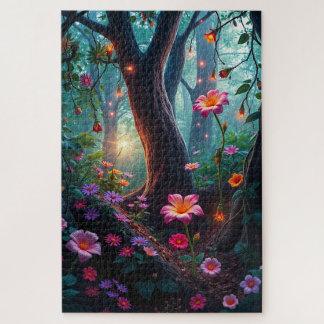 Sonnenschein in einem Whimsical Fairy Forest Puzzle