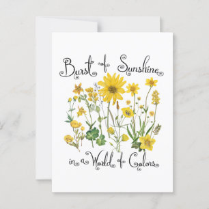 Sonnenschein in einer farbenfrohen Welt Postkarte