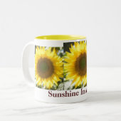 "Sonnenschein in einer Schale" Tasse (Vorderseite Links)