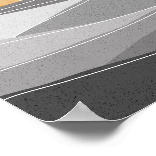 Sonnenschein in Grautönen Poster (Ecke)