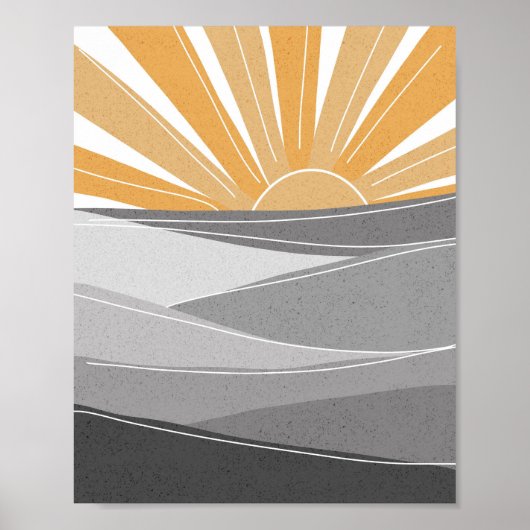 Sonnenschein in Grautönen Poster (Vorne)