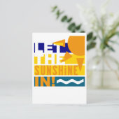 Sonnenschein in Postkarte gelassen (Stehend Vorderseite)