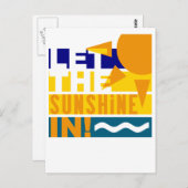 Sonnenschein in Postkarte gelassen (Vorne/Hinten)