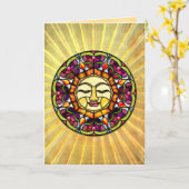 Sonnenschein - (individuell anpassbare Grußkarte) Karte (Gelbe Blume)