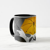 Sonnenschein ist unterwegs, Regenschirmlawine Tasse (Vorderseite Links)