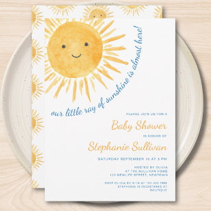 Sonnenschein-Junge-Baby-Party Einladung