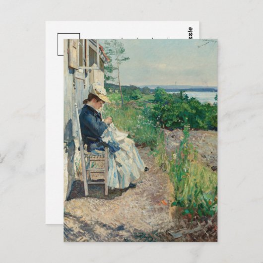 Sonnenschein, Kalvøya | Eilif Peterssen Postkarte (Vorne/Hinten)