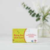 Sonnenschein-Kinderbetreuungs-Visitenkarte Visitenkarte (Stehend Vorderseite)