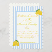 Sonnenschein, Lemonade und Spaß 1. Geburtstag Einl Einladung (Vorne/Hinten)