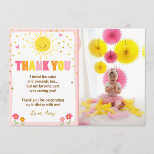 Sonnenschein-Limonade-Geburtstag danken Ihnen zu Dankeskarte