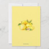 Sonnenschein-Limonade, Lemon-Einladung zum 1. Einladung (Rückseite)