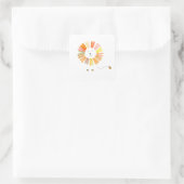 Sonnenschein-Löwe Quadratischer Aufkleber (Tasche)