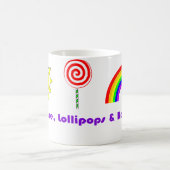 Sonnenschein-Lutscher und Regenbogen Kaffeetasse (Mittel)