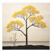Sonnenschein Mimosa Tree Malerei Fotodruck (Vorne)
