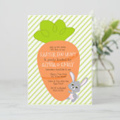 Sonnenschein mit einer großen Karotteneinladung Einladung (Stehend Vorderseite)