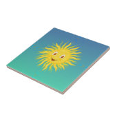 Sonnenschein mit kreisförmigen Linien Fliese (Seite)