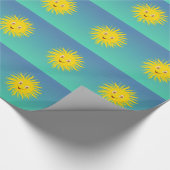 Sonnenschein mit kreisförmigen Linien Geschenkpapier (Ecke)