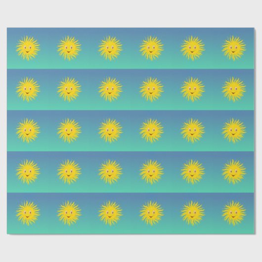 Sonnenschein mit kreisförmigen Linien Geschenkpapier (Flach)