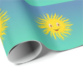 Sonnenschein mit kreisförmigen Linien Geschenkpapier (Rolleneckpunkt)