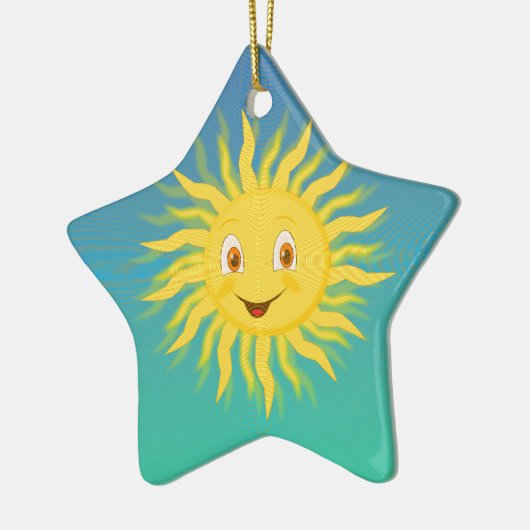 Sonnenschein mit kreisförmigen Linien Keramik Ornament (Links)