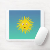 Sonnenschein mit kreisförmigen Linien Mousepad (Mit Mouse)