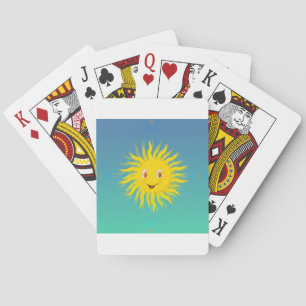 Sonnenschein mit kreisförmigen Linien Spielkarten