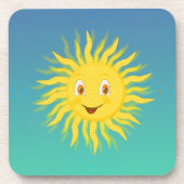 Sonnenschein mit kreisförmigen Linien Untersetzer (Vorderseite)