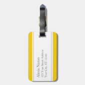 Sonnenschein Mit Monogramm Markisenstreifen Gepäckanhänger (Rückseite vertikal)