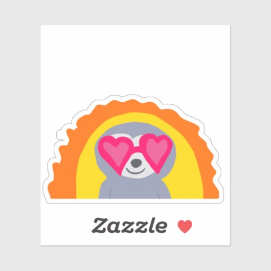 Sonnenschein mit Sonnenbrille Aufkleber (Blatt)