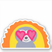 Sonnenschein mit Sonnenbrille Aufkleber (Vorderseite)