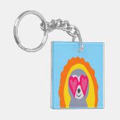 Sonnenschein mit Sonnenbrille Schlüsselanhänger (Vorderseite links)